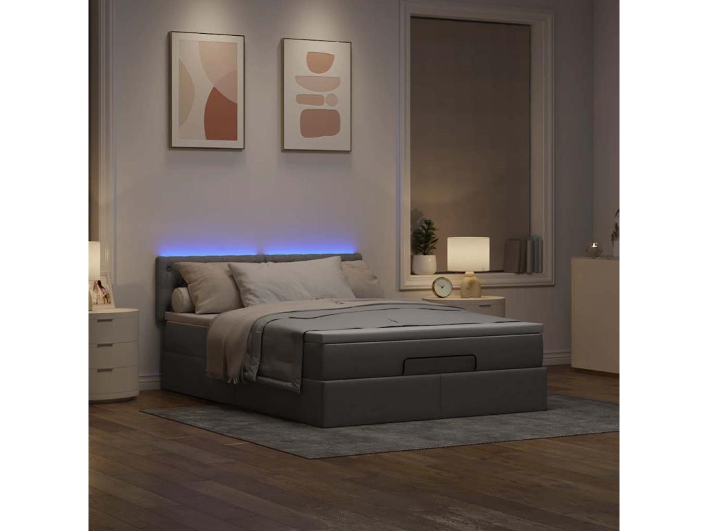 Nobellea bed with Nobellea mattress 140x200 cm fabric LWDR45347