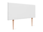 Nobellea Smooth Natural Linen Headboard 105x105cm with Legs for 105cm Beds - White AACF71134
