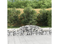 Arched gabion baskets, 17 pieces, 300x50x40/60 cm, galvanized iron, MGXN03020