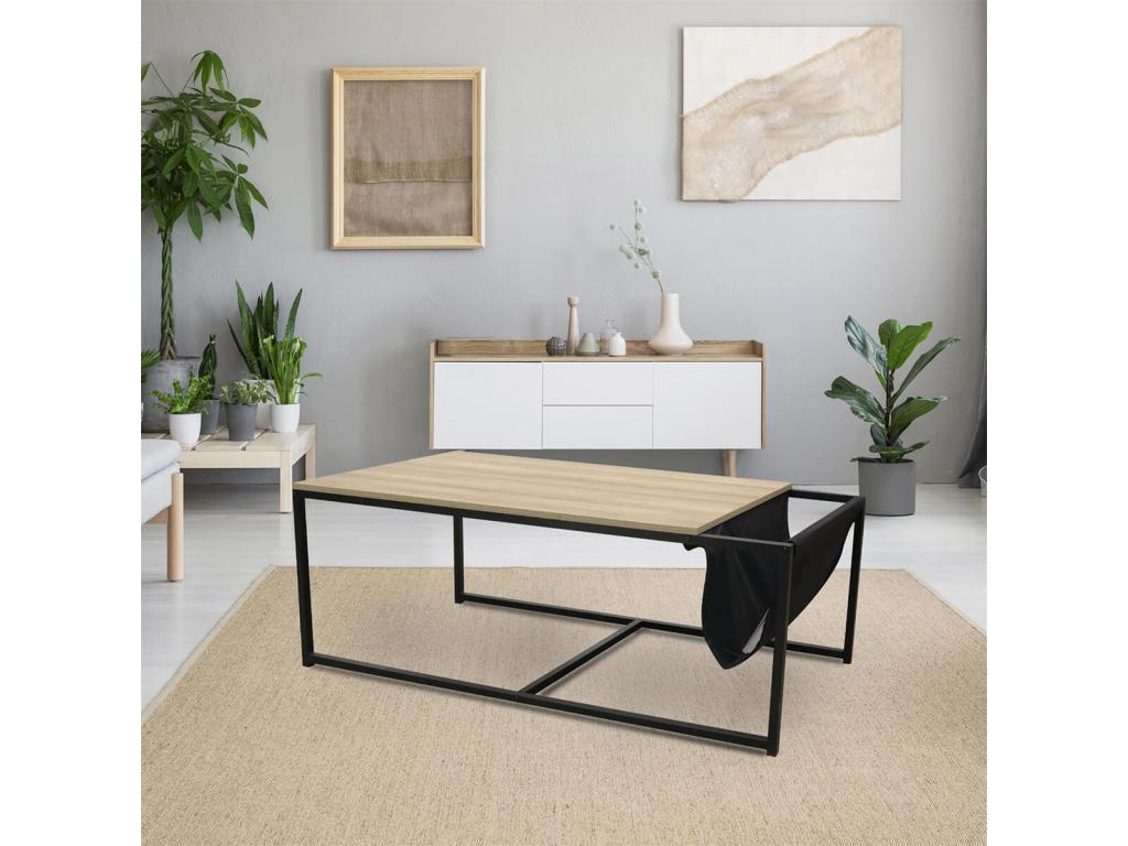 Nobellea - Rectangular Coffee Table with Magazine Rack KLAP37870