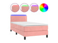 Nobellea bed base with LED mattress, Pink 80x200 Velvet NBYE76332