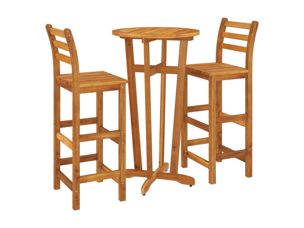 Brown wooden dining room set 42x36x110 cm 02 0013600 JJQW16222