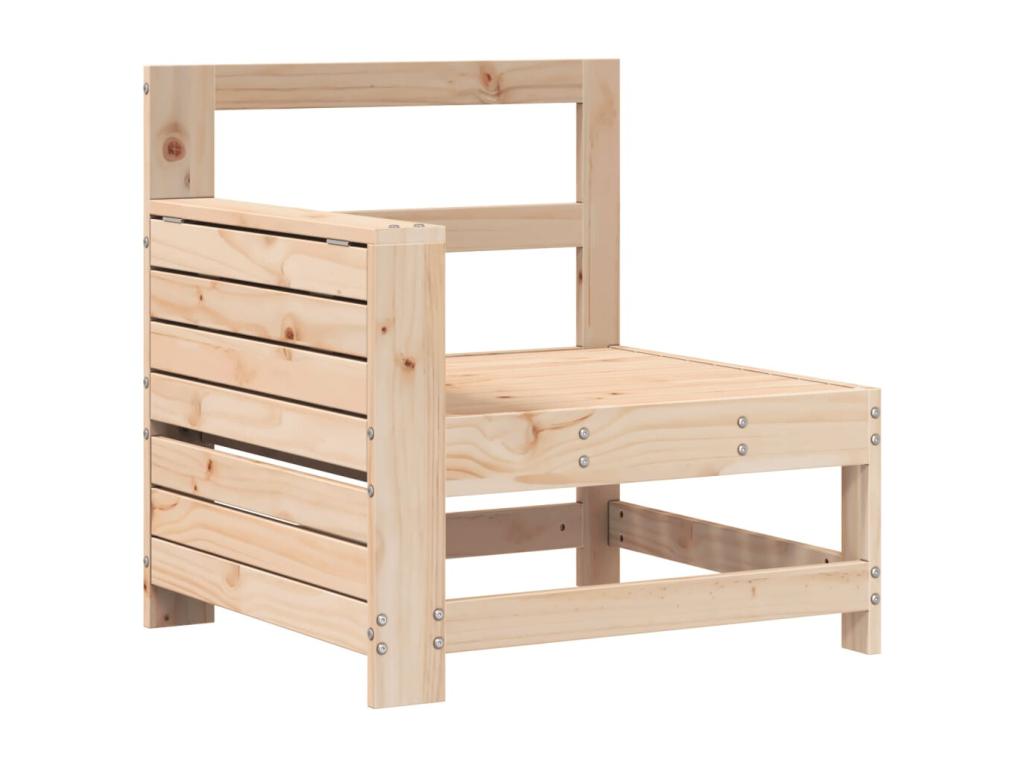 Garden sofa with armrest and side table, solid pine wood YTKZ74686