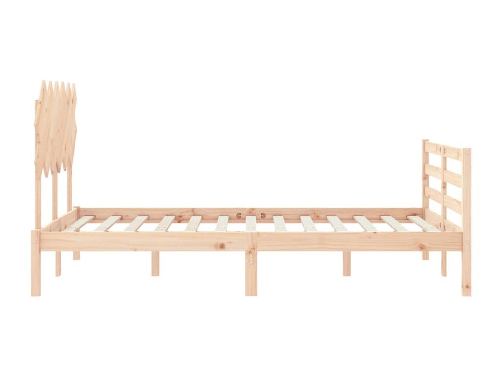 Bed frame with headboard 120x200 solid wood FGAZ47313