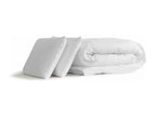 Nobellea Ready-to-Sleep Pack: Memory Foam Mattress 140x190cm, Extra Thick, White Nobellea Bed Base, 2 Pillows, Duvet CXWX45182