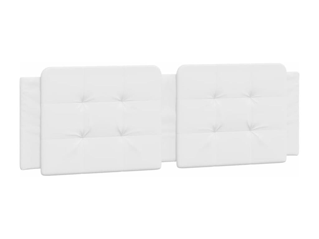 White faux leather headboard cushion 160 cm MIIR90736