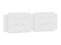 White faux leather headboard cushion 160 cm MIIR90736