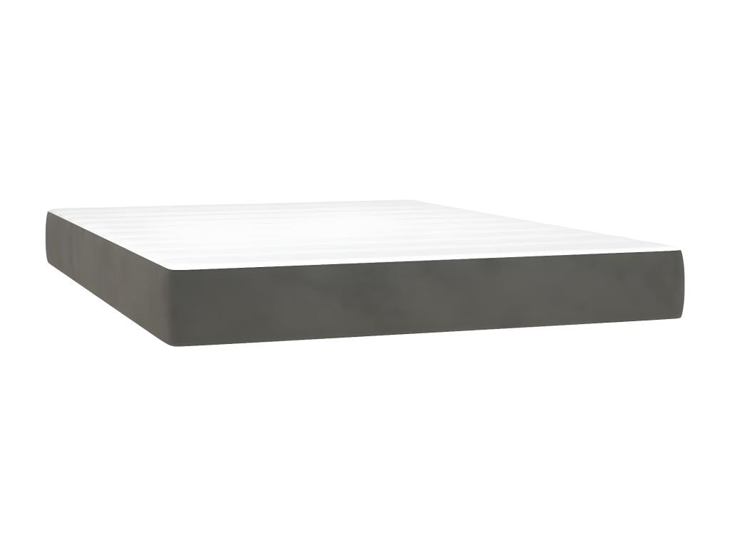 Nobellea bed base and mattress, Dark Grey 140x200 Velvet KQSP98540