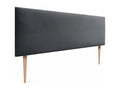 Nobellea Smooth Velvet Headboard 160x115 with Bed Legs 150/160 - Dark Grey HAGP85023