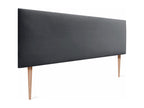 Nobellea Smooth Velvet Headboard 160x115 with Bed Legs 150/160 - Dark Grey HAGP85023