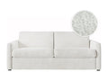Dekonao Express Convertible Sofa 140x190cm in Bouclé Fabric - 13cm Thick Mattress - White HFUI21711