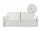 Dekonao Express Convertible Sofa 140x190cm in Bouclé Fabric - 13cm Thick Mattress - White HFUI21711