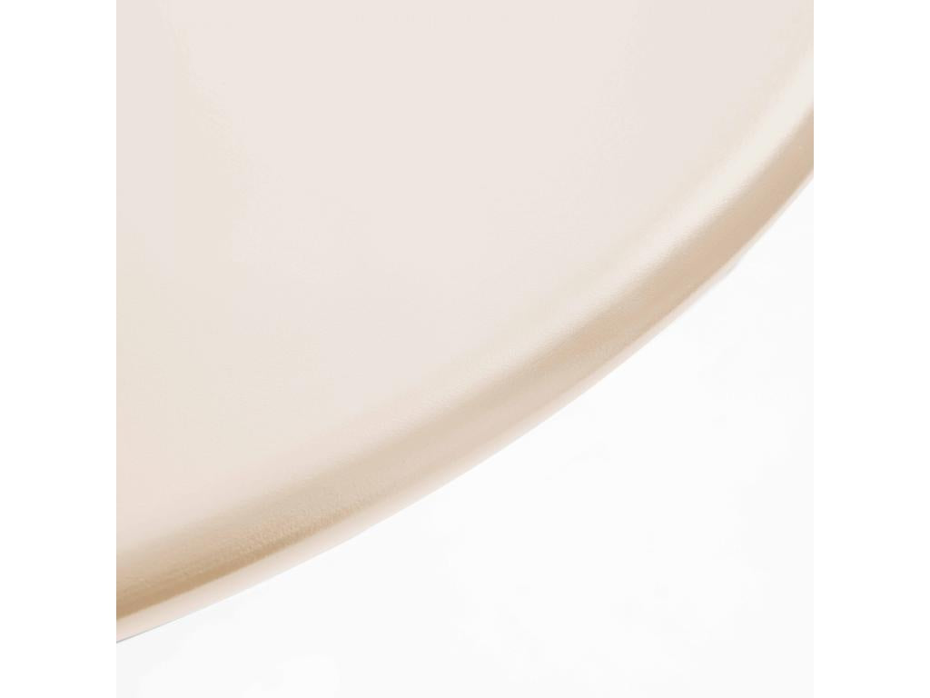 Round garden table and 6 chairs in ivory metal - Dekonao XLMZ30314