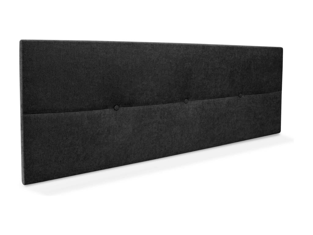 Nobellea Fabric Headboard with Buttons 145x50cm for 135/140cm Beds - Black ZCGV96642