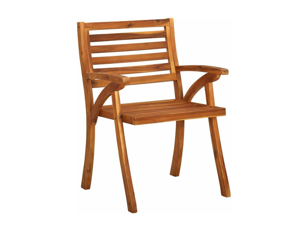 Garden chairs, set of 4, solid Nobelea wood KZMW71475