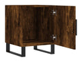 Nobellea - Smoked oak bedside table 40x40x50 cm engineered wood AYPY44788