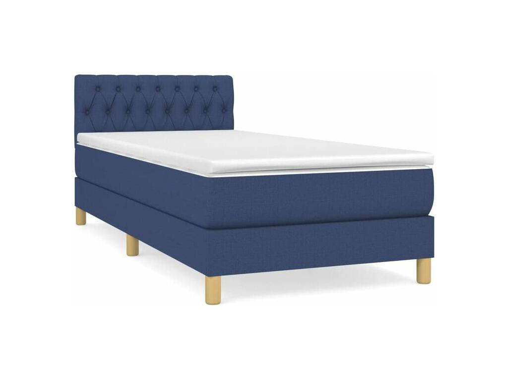 Nobellea bed base with mattress, blue, 80x200 cm, fabric, TNAH46441