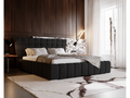 Upholstered bed with storage - 120x200 - double bed - velvet - black - Paris QVBC31605