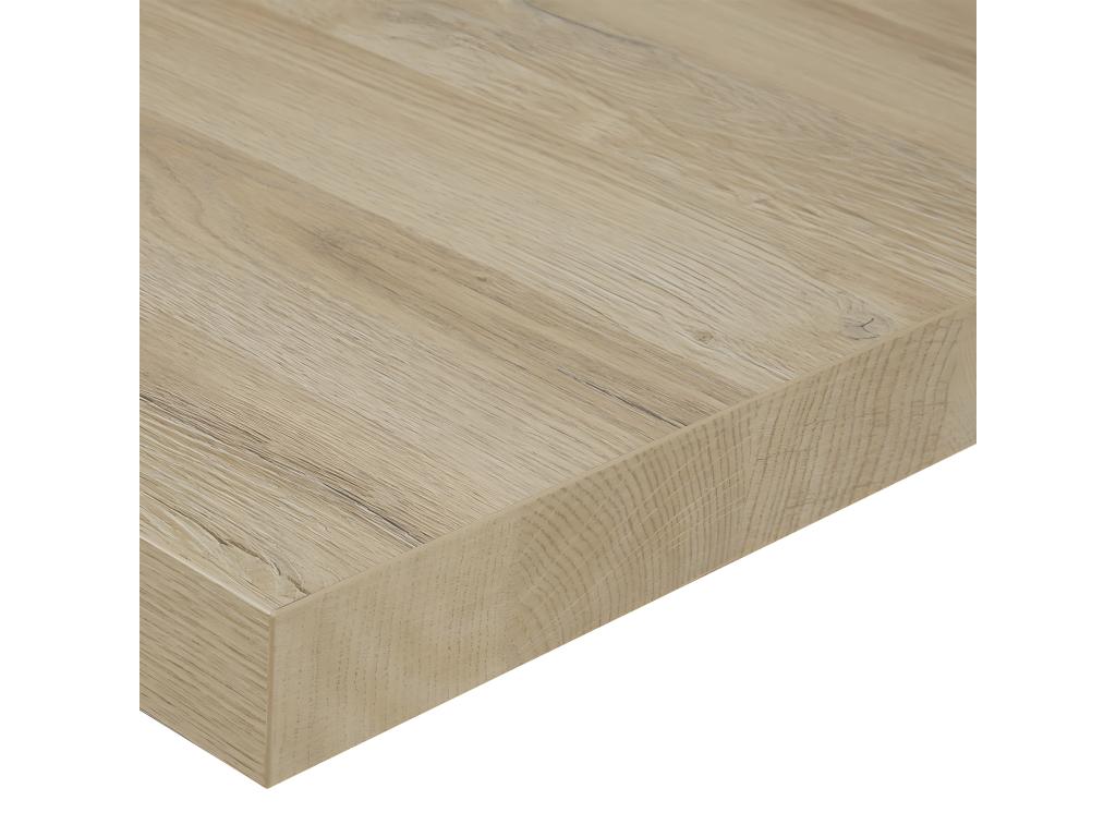 Nobellea - 230cm Table, Wood Look, French Nobellea, Black Metal Star Base NNJS78273