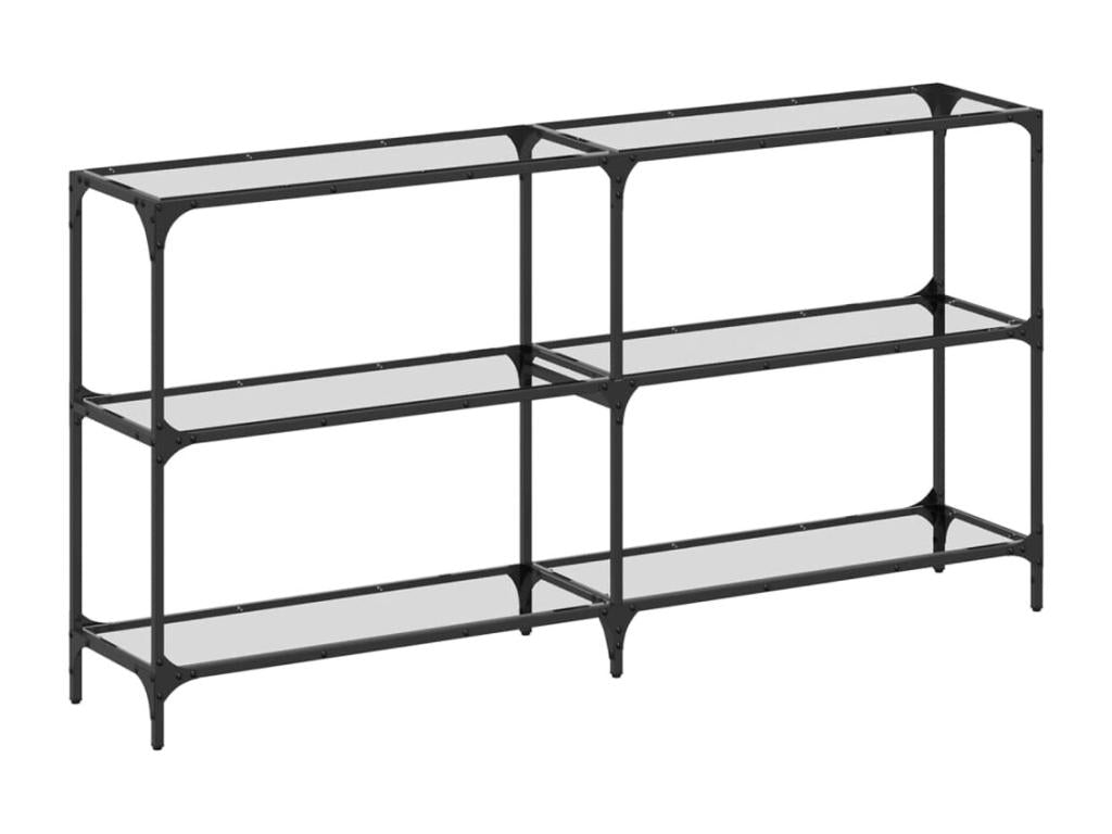 Console table with transparent glass top, 158.5x30x81 cm, PKDL41702