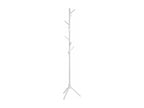 Coat rack with 8 solid wood hooks, white finish - diameter 43 x height 174 cm ONUO19109