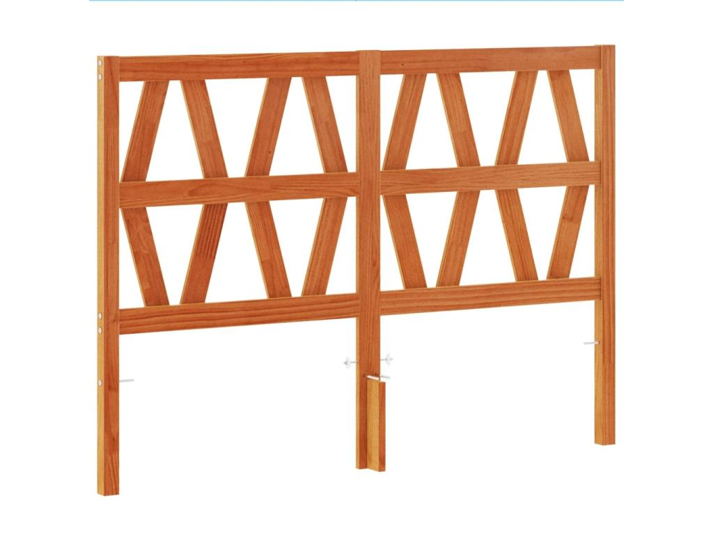 Brown wax headboard 160 cm solid pine wood EUEI41023