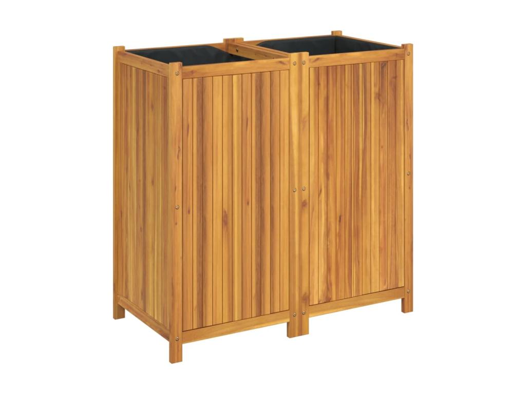 Dekonao TEMH11084 Solid Wood Planter with Liner 100x50x100 cm