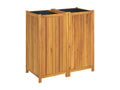 Dekonao TEMH11084 Solid Wood Planter with Liner 100x50x100 cm