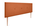 Dekonao Aqualine Smooth Fabric Headboard with Buttons 135x105cm with Legs for 120/135cm Beds - Dekonao LYDF07310