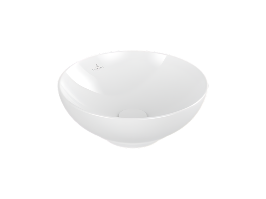 Dekonao &amp; Boch 38x38 round countertop washbasin / Friends unground Dekonao white without overflow DPXH33697