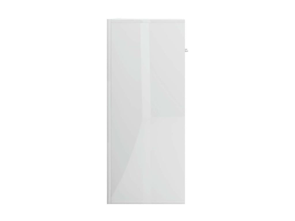 High-gloss white chest of drawers 60x30x75 VLEX59965