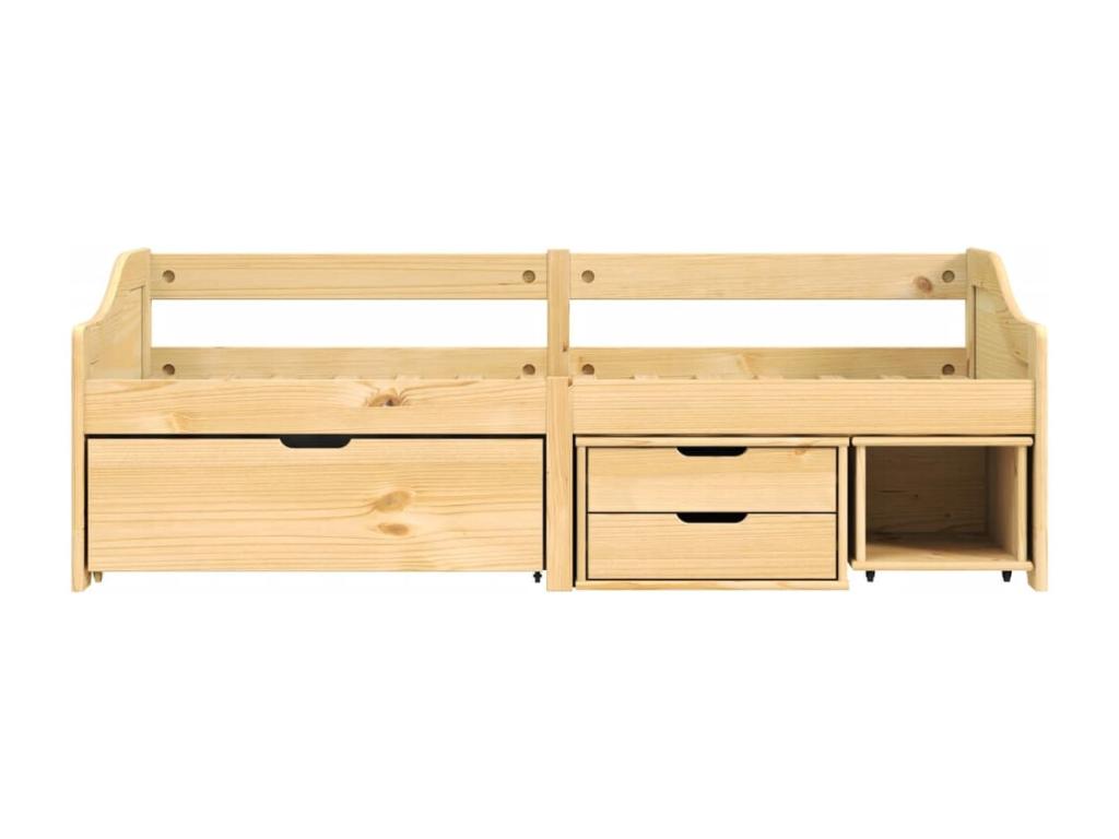 Daybed with 3 drawers IRUN 90x200 cm solid pine wood EBJT62219