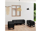 7-piece garden furniture set with cushions, solid pine wood ZEDN42284