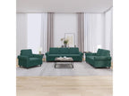 3-Piece Sofa Set with Cushions, Dark Green Velvet MXHJ31279