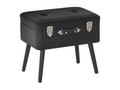 Boisona Black Velvet Storage Stool SOJX85425