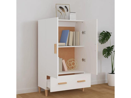 White Buffet 70x31x115 cm Engineered Wood TBDE22169