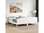 White bed frame and headboard 180x200 solid pine wood UUUH58731