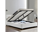 Complete Bed with Adjustable Slatted Base, Headboard, and Bed Frame by Nobellea - Colors - White - Sizes - 18 XFXD26855