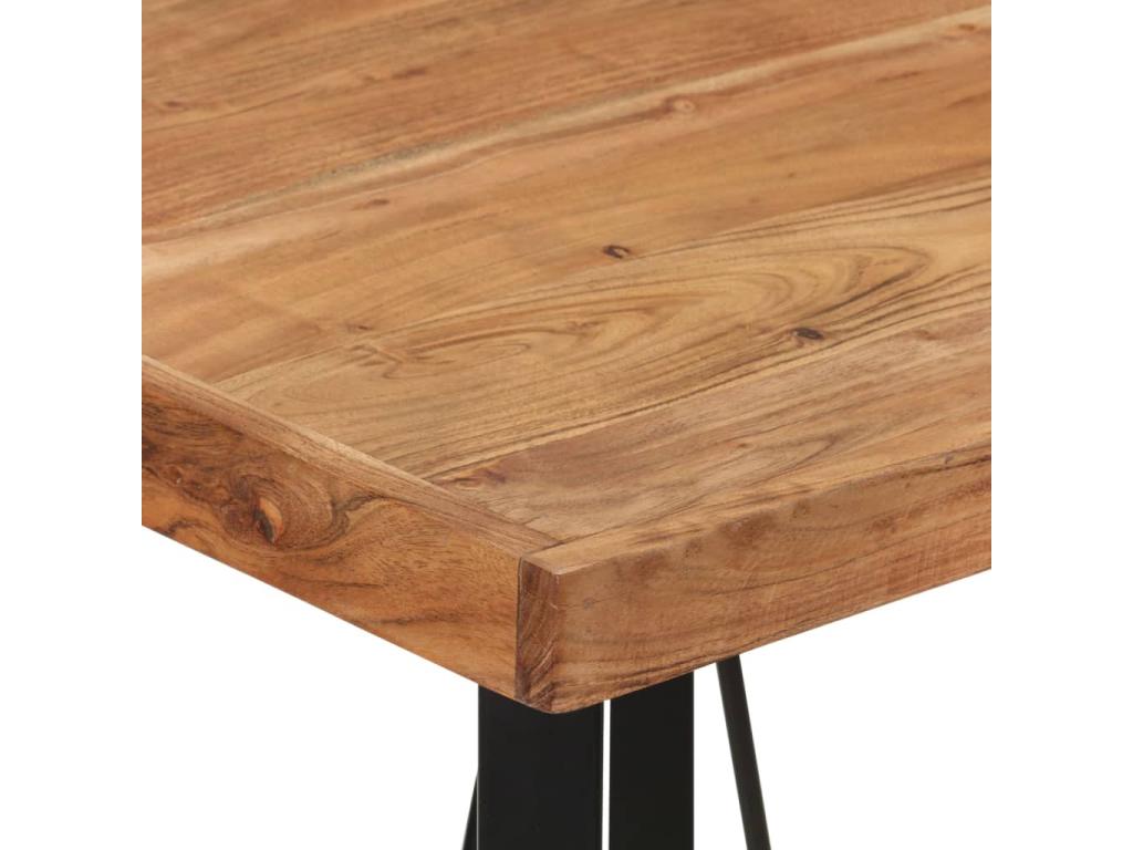 Bar table 55x55x107 cm solid Nobelea wood and iron TAJD44161