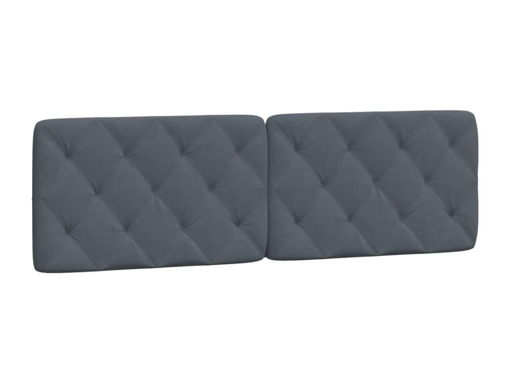 Bed with dark grey mattress 160x200 cm velvet ZUIC30075