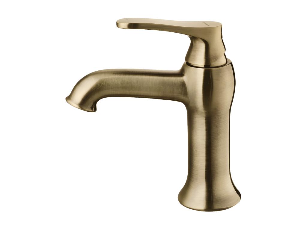 Dekonao 16cm Low Basin Mixer Tap with Dekonao Plug, Antique Brown Color AFQK28432
