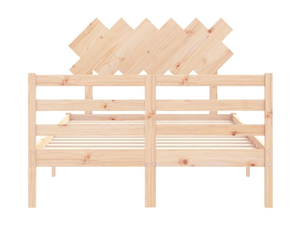 Bed frame with headboard 120x200 solid wood FGAZ47313