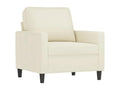 Cream Armchair 60 cm Velvet NDXL64040