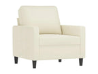 Cream Armchair 60 cm Velvet NDXL64040