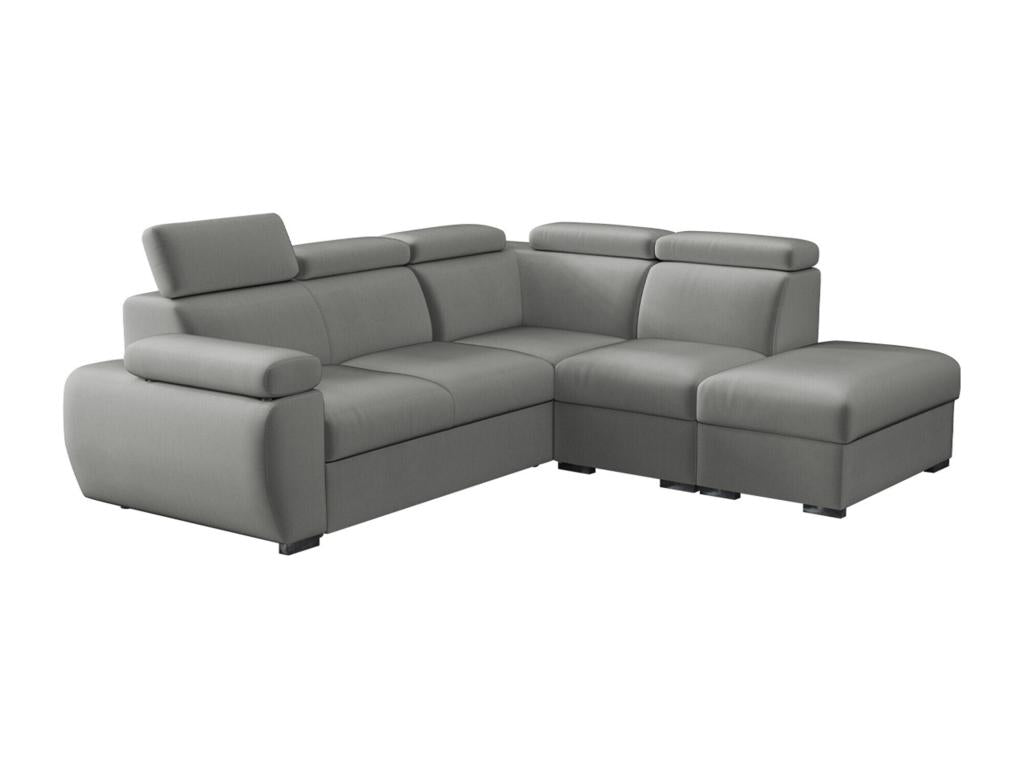 Nobellea 228 Grey Corner Sofa with Sleeping Function and Bed Box, 260x230x85cm, UPXP11502