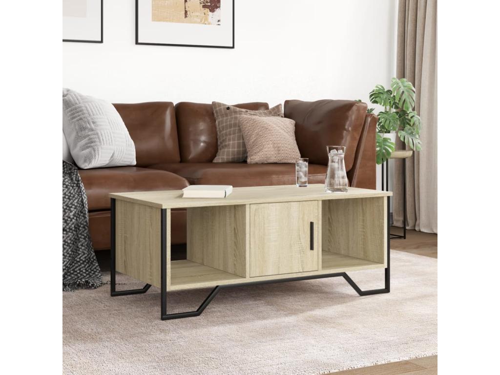 Nobellea oak coffee table 100x51x40 cm engineered wood TFTB31202