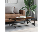 Coffee table, brown oak, 100x50x35 cm, engineered wood, JQOT60143