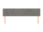 2-piece headboard set, light grey, 100x5x78/88 cm, velvet, ZXYQ77549