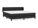 Upholstered bed base with mattress, black, 160x200 cm KCNF24234
