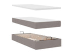 Dekonao bed frame with Dekonao mattress 100x200 cm fabric QRIA26218